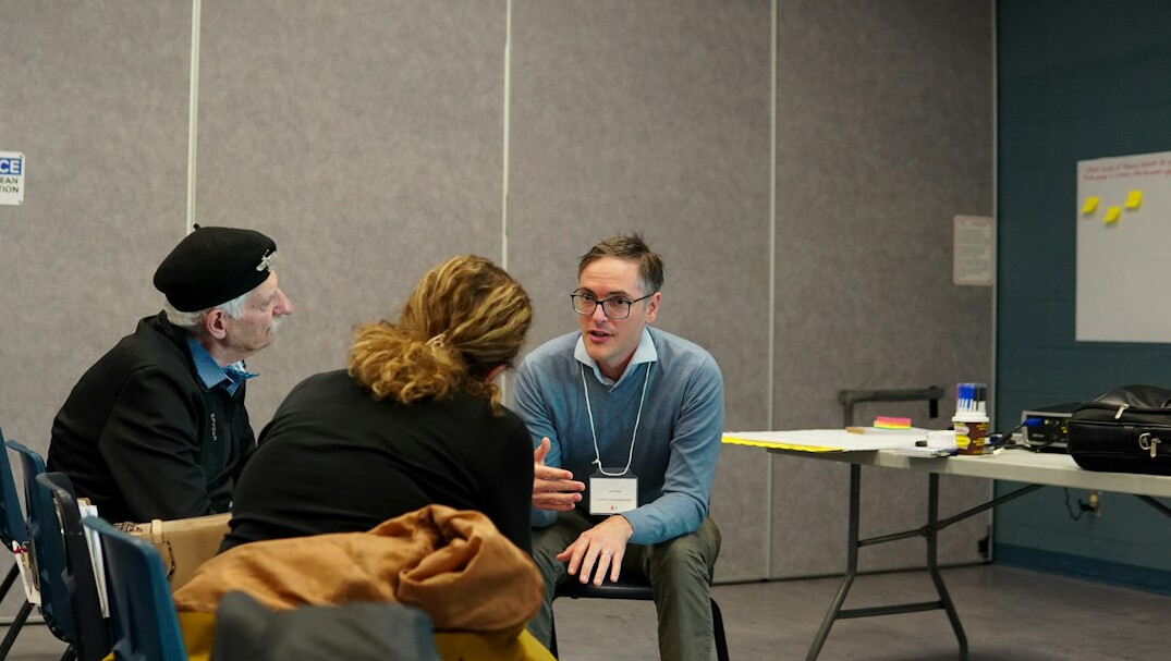 person presenting at communication workshop