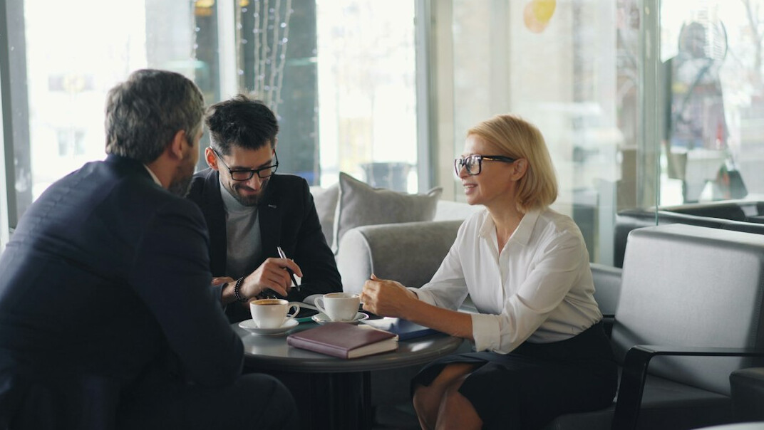business professionals discussing ideas