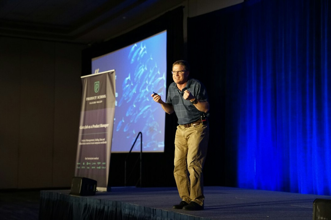 person giving presentation